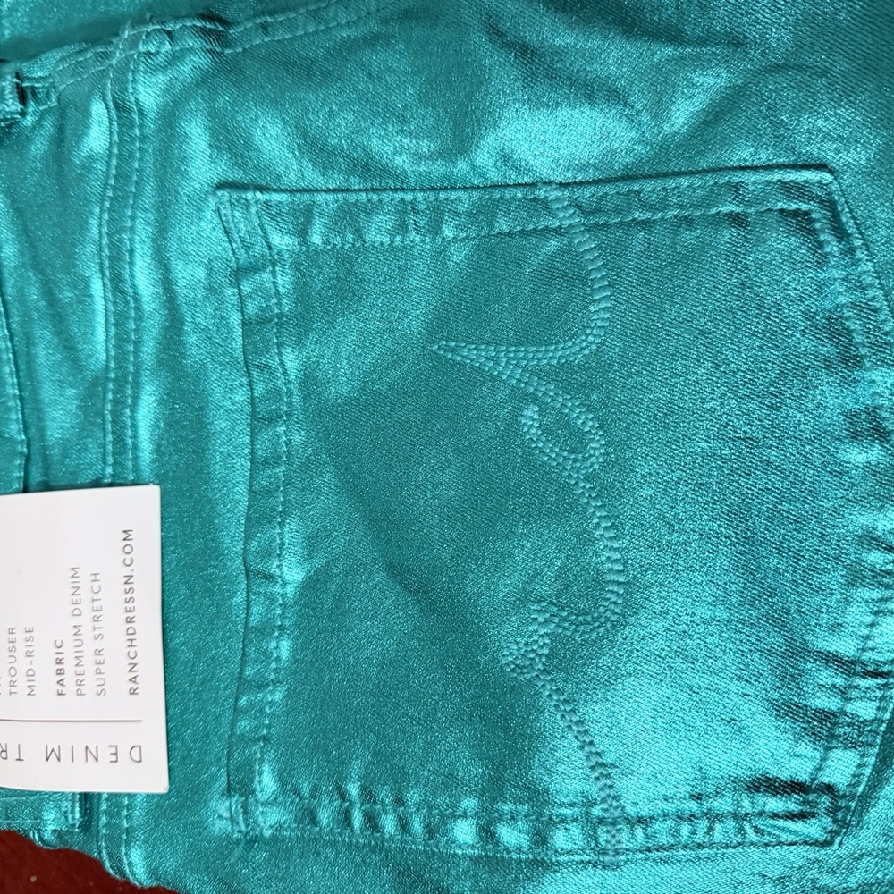 Stylish Turquoise Flare Jeans
